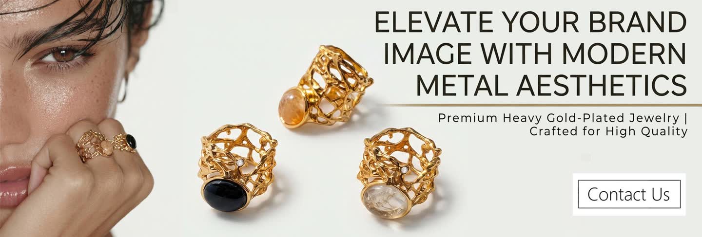 Custom gold plated jewelry manufactured by TEYING